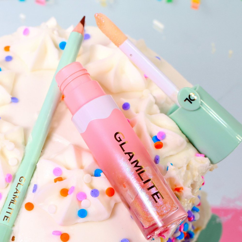 Glamlite - Birthday Cake Lip kit - Roze